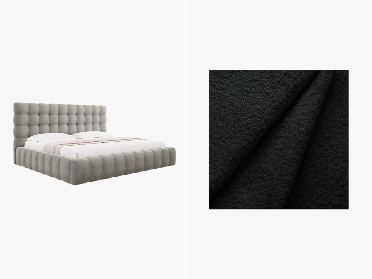 Letto Contenitore con Testata Mamaia - Nero 200x200