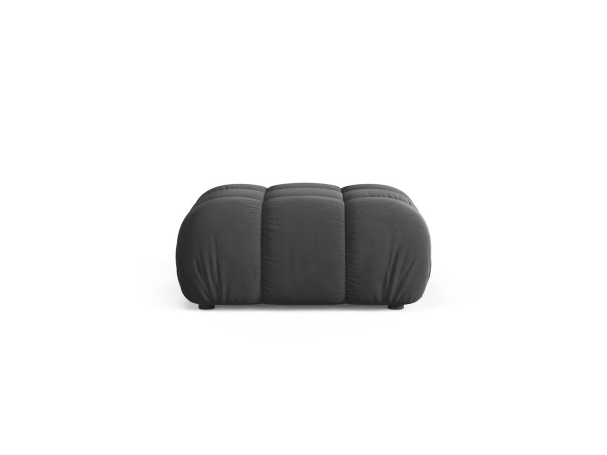 Pouf in Velluto, "Bellis", 1 Posto, 94x94x43 - Grigio