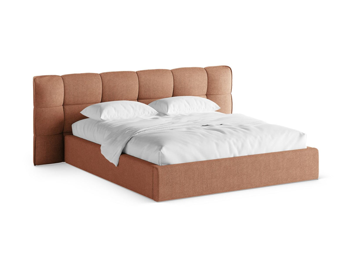 Letto Contenitore con Testata Eric Gambe plastica nera - Pesca 200x200