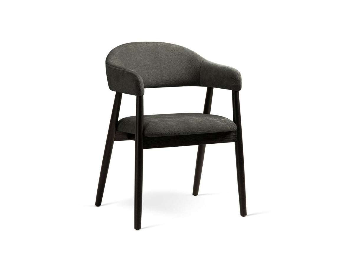 Sedia in Velluto, "Adra", 1 Posto, 56x59x77 - Grigio Scuro