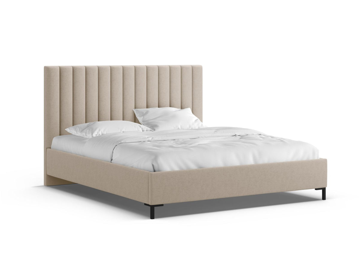 Letto Contenitore con Testata Allison - Cappuccino 160x200