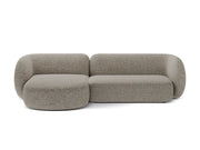 Divano Angolare Modulare Sinistro, "Kate", 3 Posti, 285x176x76 - Beige Melange