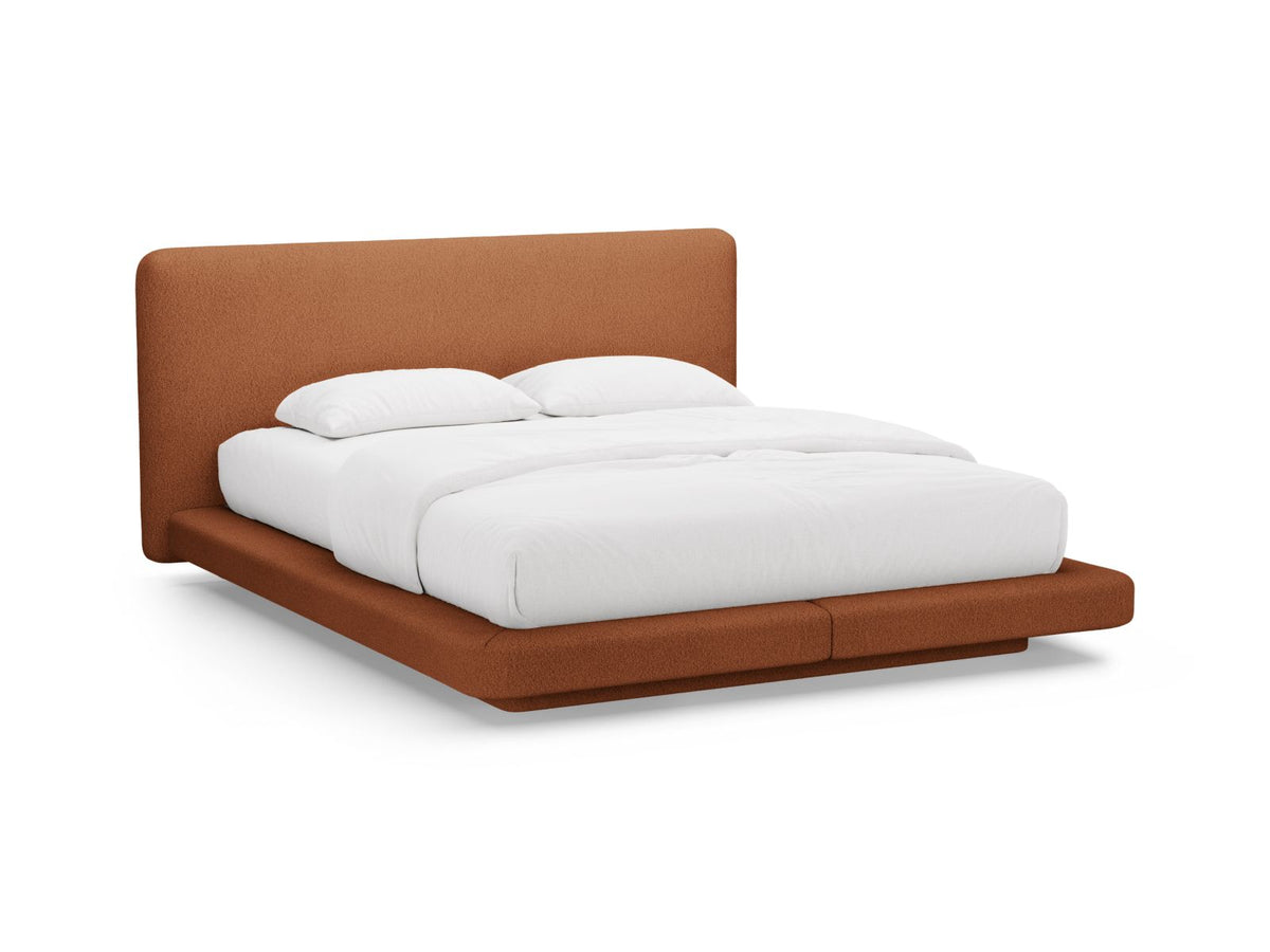 Letto con Testata, "Linea", 225x224x98 - Terracotta