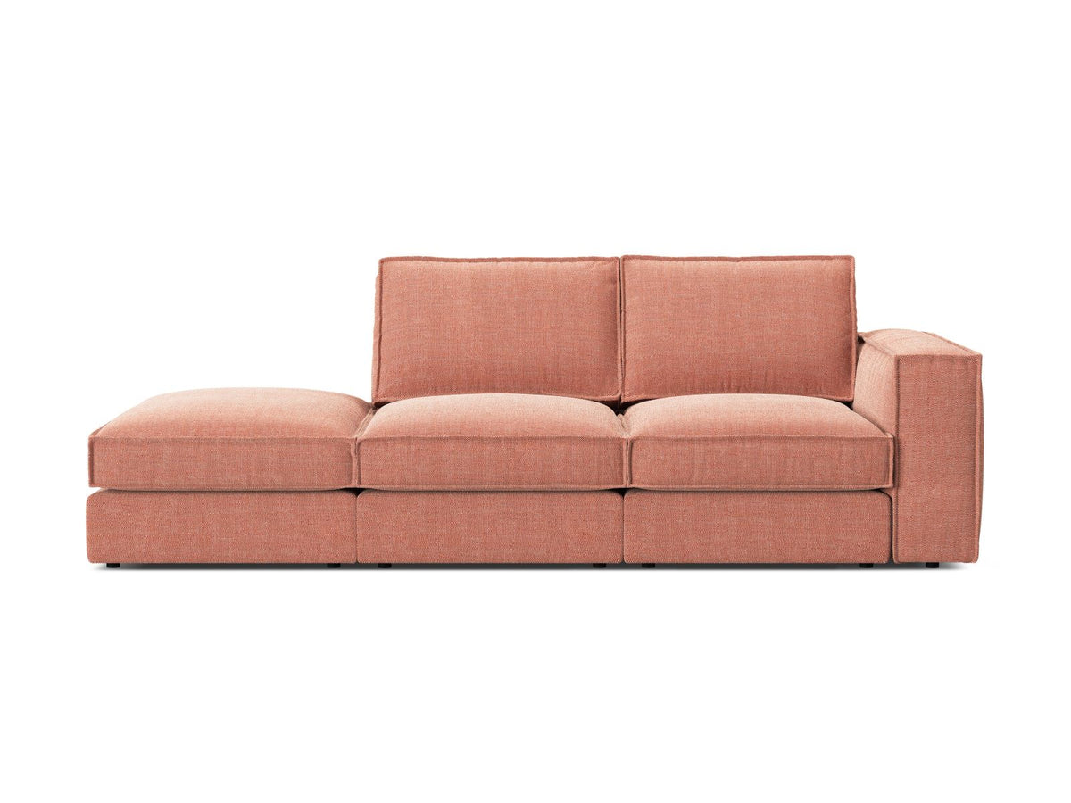 Divano Modulare Aperto Sinistro, "Pola", 3 Posti, 259x103x88 - Rosso
