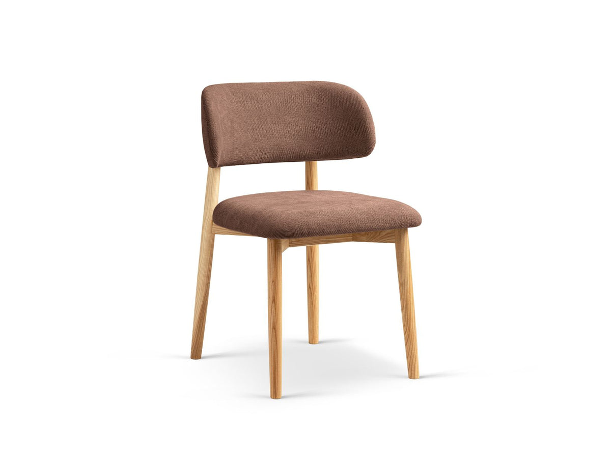 Sedia in Velluto, "Evan", 1 Posto, 49.5x51x77 - Rosa Scuro