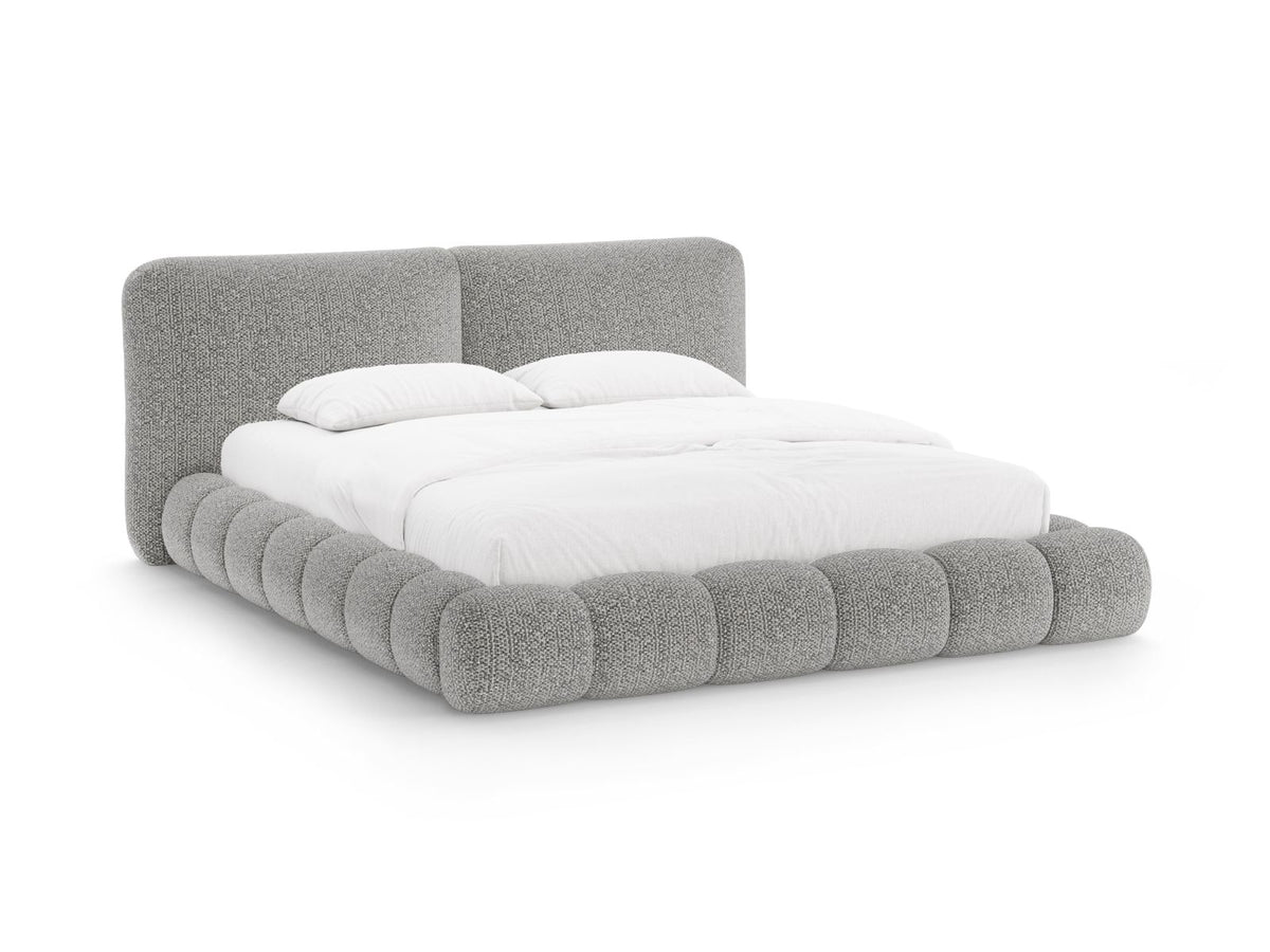 Letto con Contenitore e Testata, "Solange", 236x242x90 - Grigio
