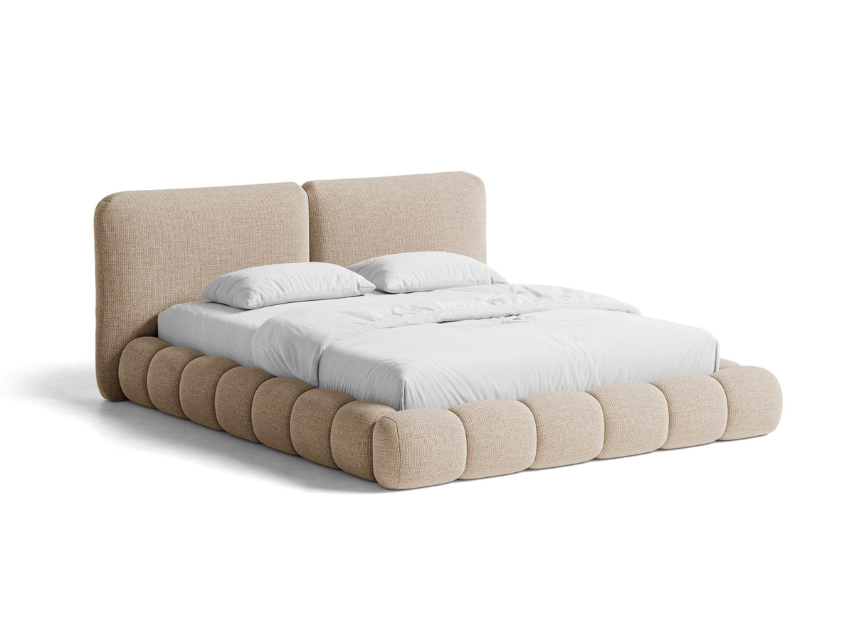 Letto Contenitore con Testata Solange - Sabbia 160x200