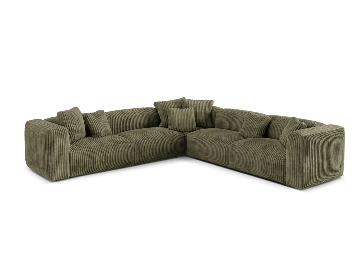 Divano Angolare Simmetrico Componibile XL Martina, 5 Posti, 316x316x75