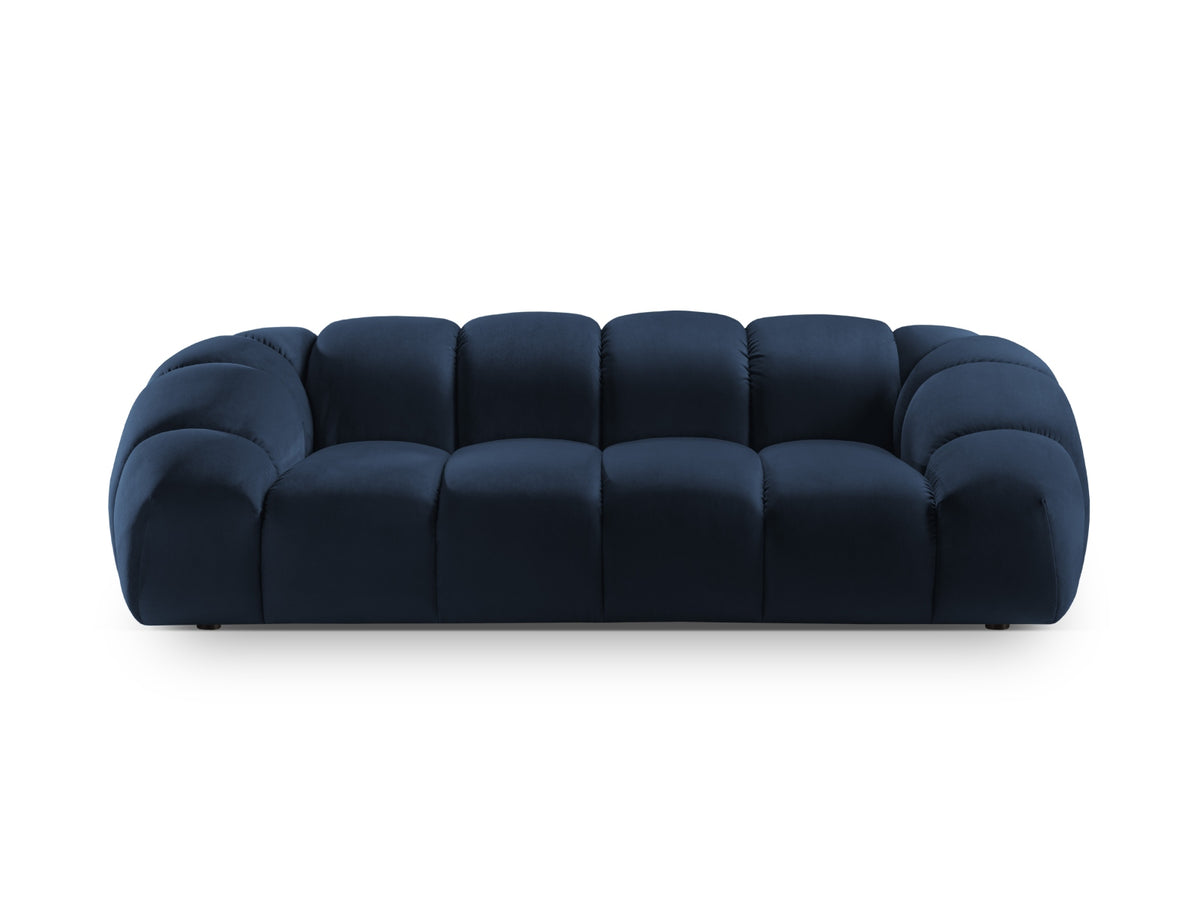 Divano in Velluto, "Diana", 3 Posti, 234x114x72 - Blu Royal