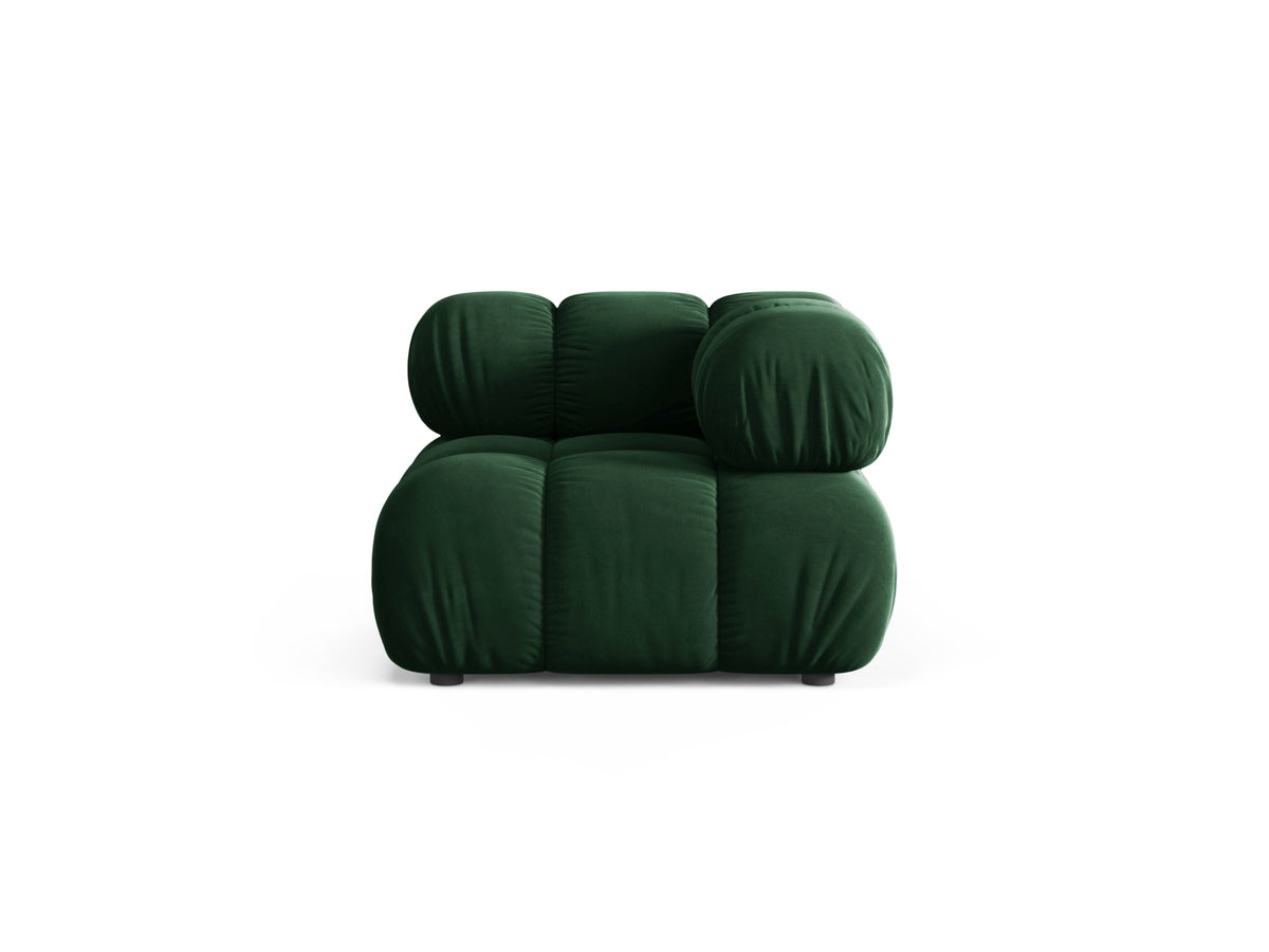 Modulo Angolare in Velluto, "Bellis", 1 Posto, 94x94x70 - Verde Bottiglia