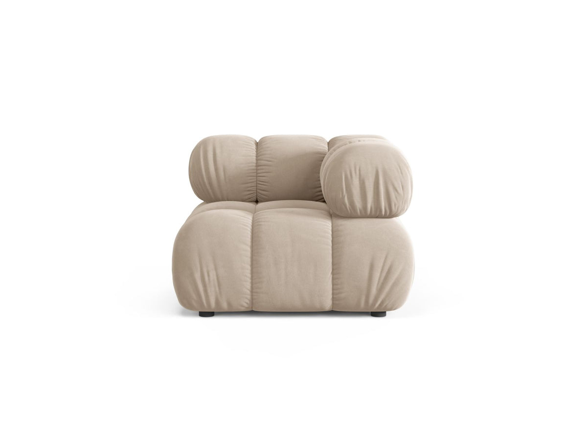 Modulo Angolare in Velluto, "Bellis", 1 Posto, 94x94x70 - Beige