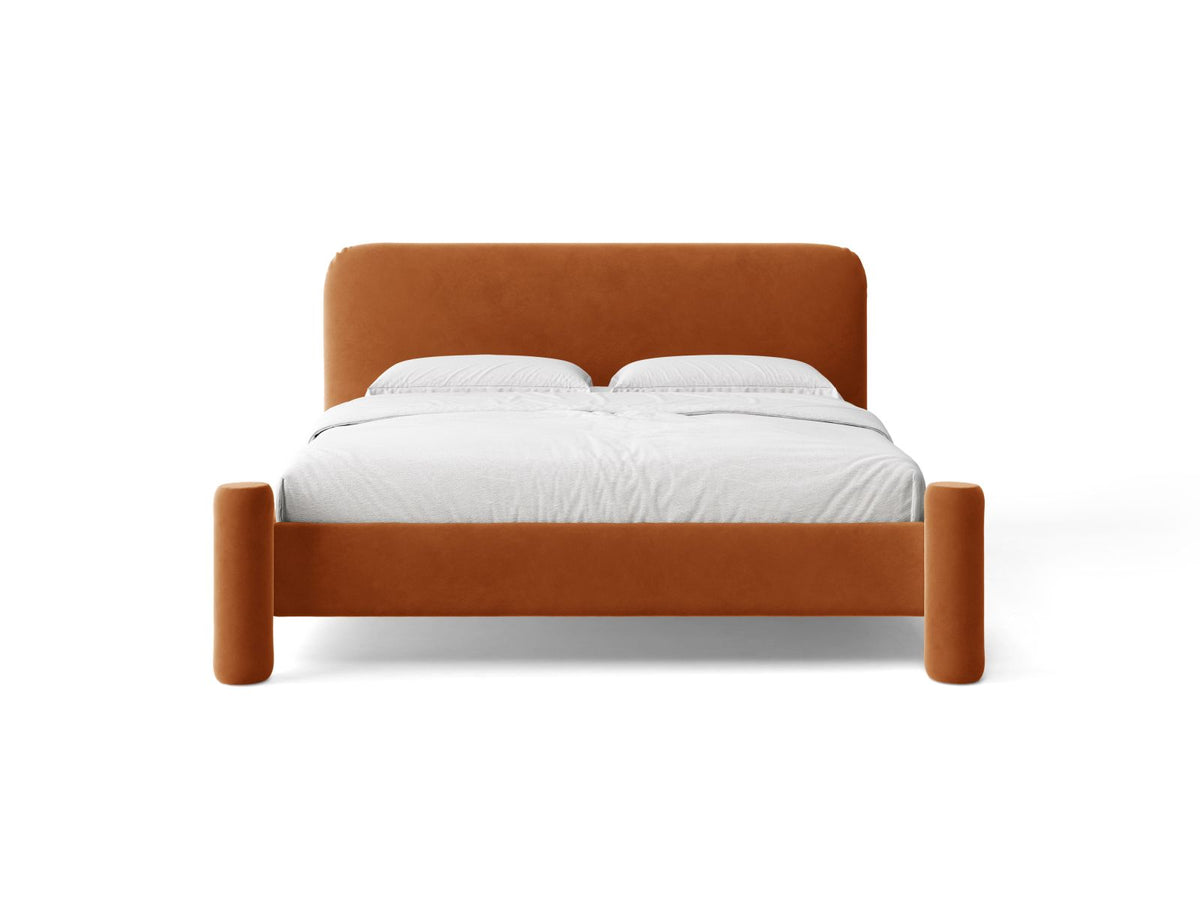 Letto con Testata Vera - Terracotta 160x200