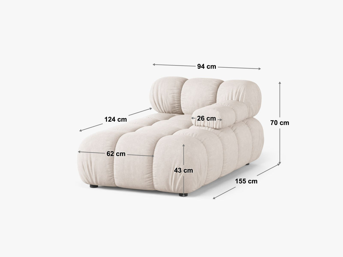 Chaise Longue Bellis, 1 Posto, 155x94x70