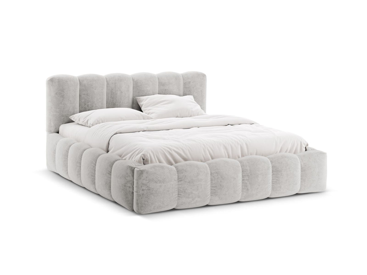 Letto Contenitore con Testata Lupine - Grigio Chiaro 200x200