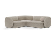 Divano Angolare Modulare Sinistro, "Kate", 4 Posti, 252x220x76 - Beige Melange