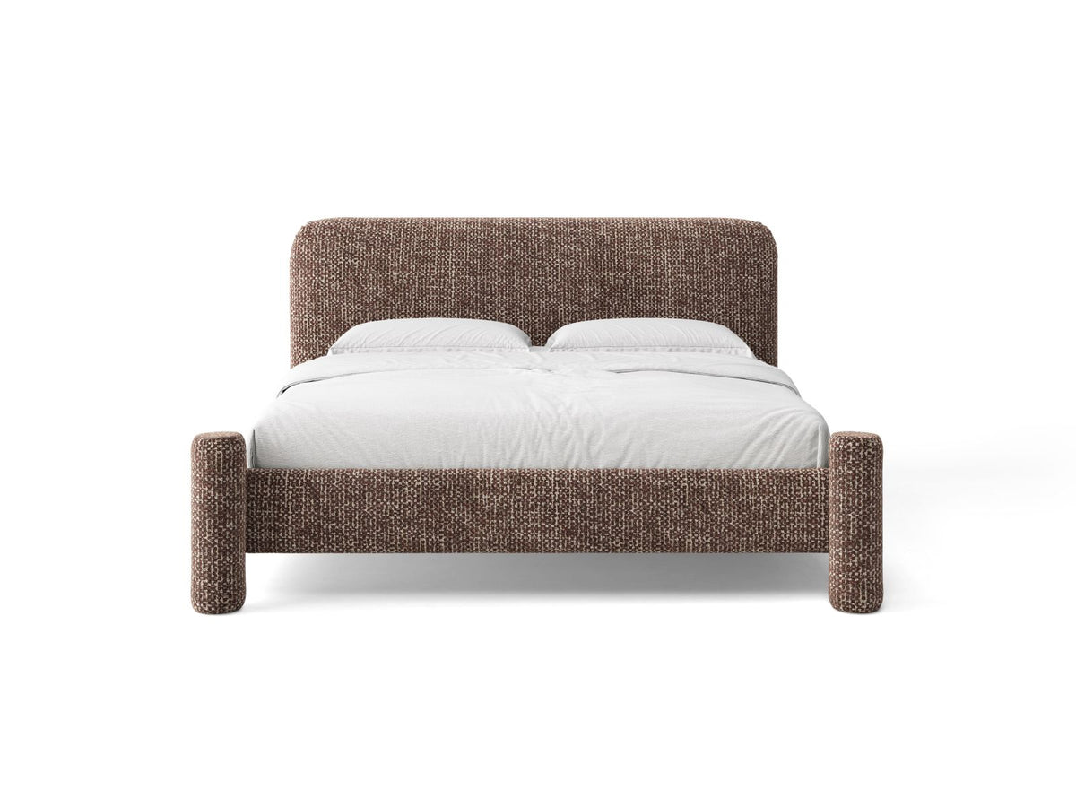 Letto con Testata Vera - Marrone 160x200