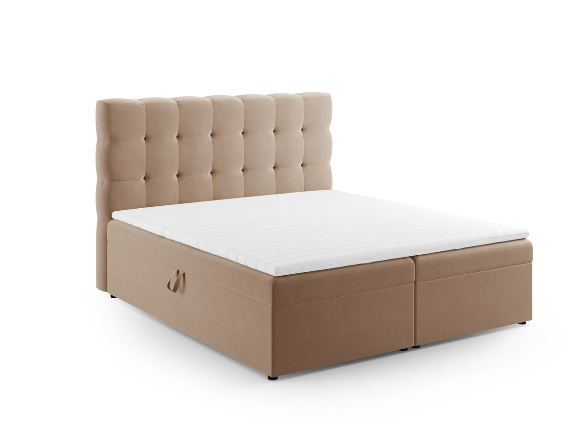 Letto: testiera + molle/materasso + coprimaterasso, "Mamaia", 210x140x125