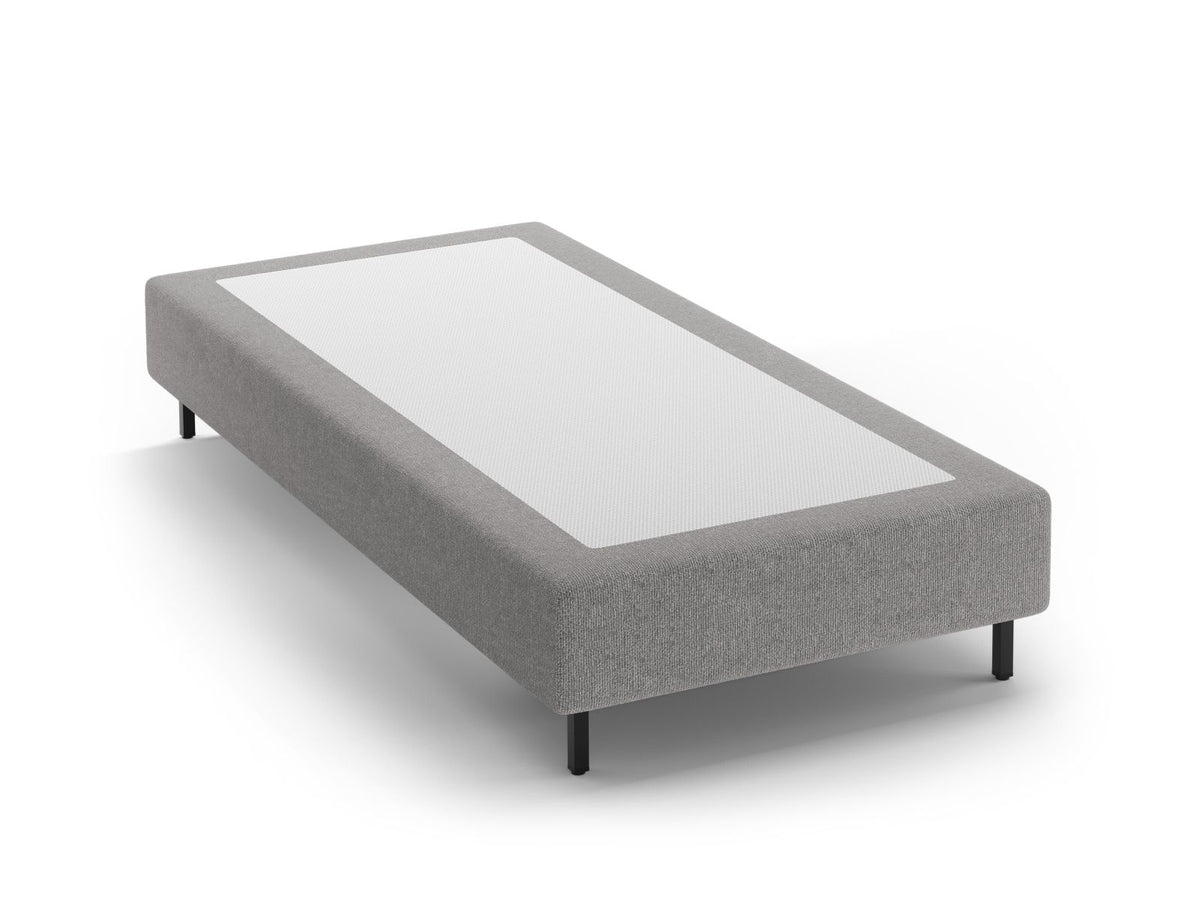 Base Letto Whale Gambe metallo nero - Grigio Chiaro 100x200