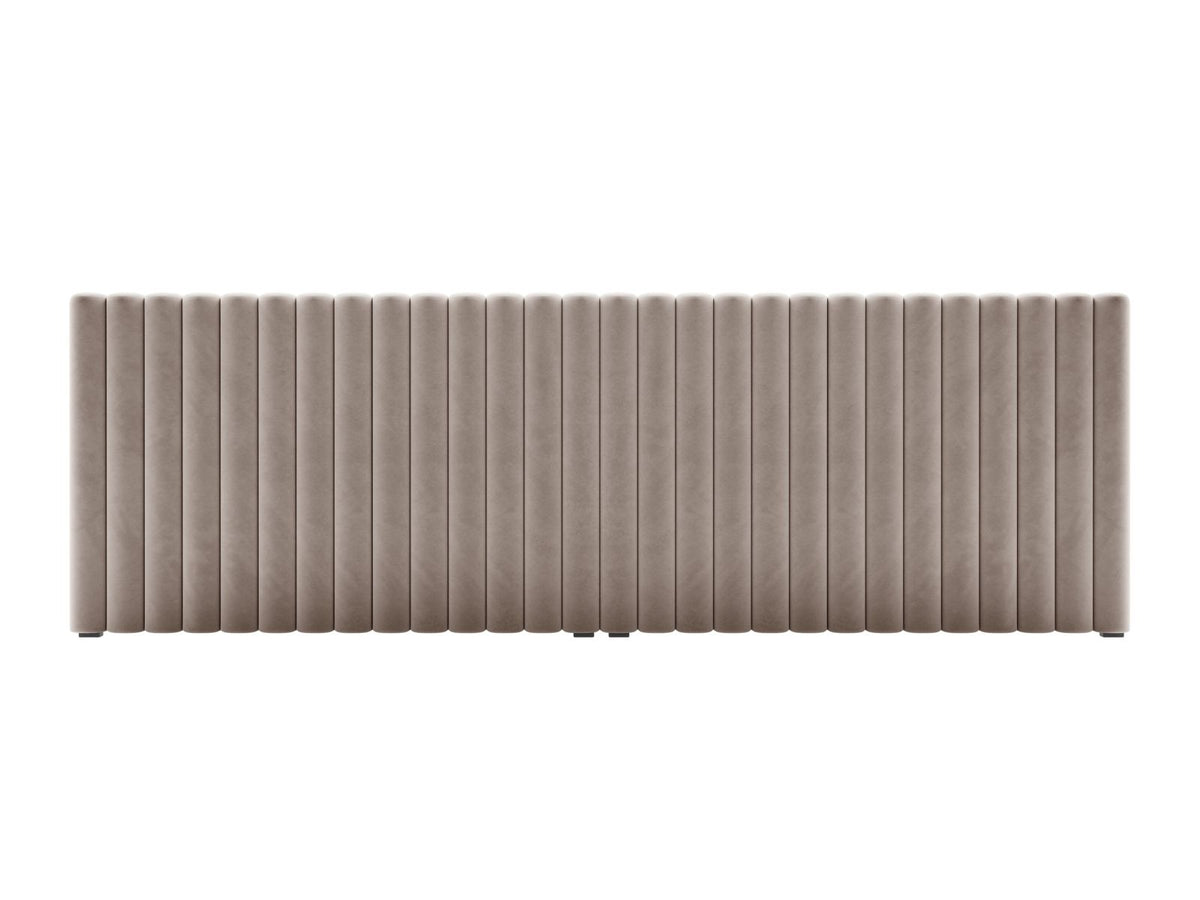 Testata in Velluto, "Mistero", 280x13x95 - Grigio Caldo