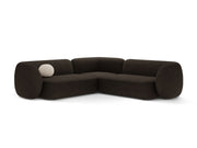 Divano Angolare Modulare Simmetrico, "Kate", 5 Posti, 252x252x76 - Marrone