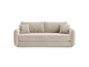 Divano con Funzione Letto in Velluto, "Dormi", 3 Posti, 225x94x87 - Beige
