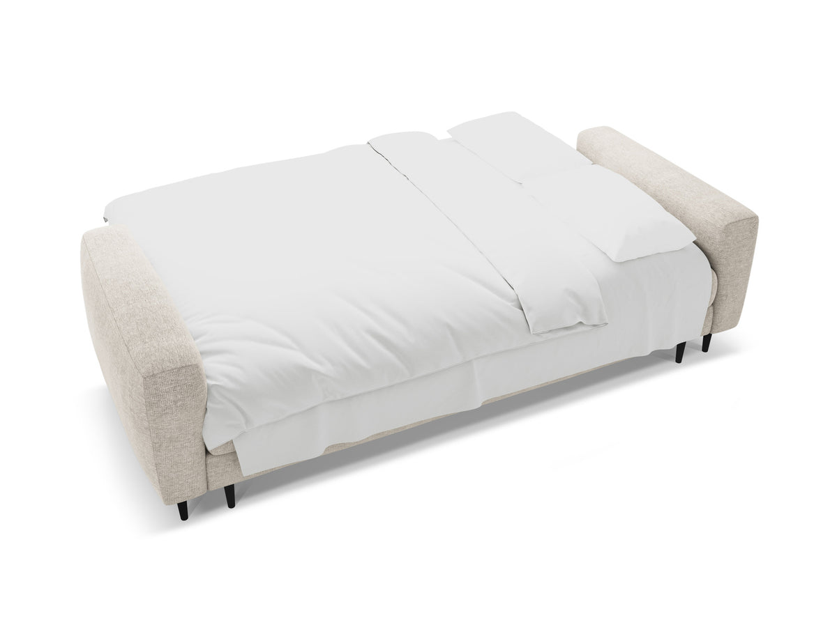 Divano Letto con Contenitore Bemy, 3 Posti, 110x242x92