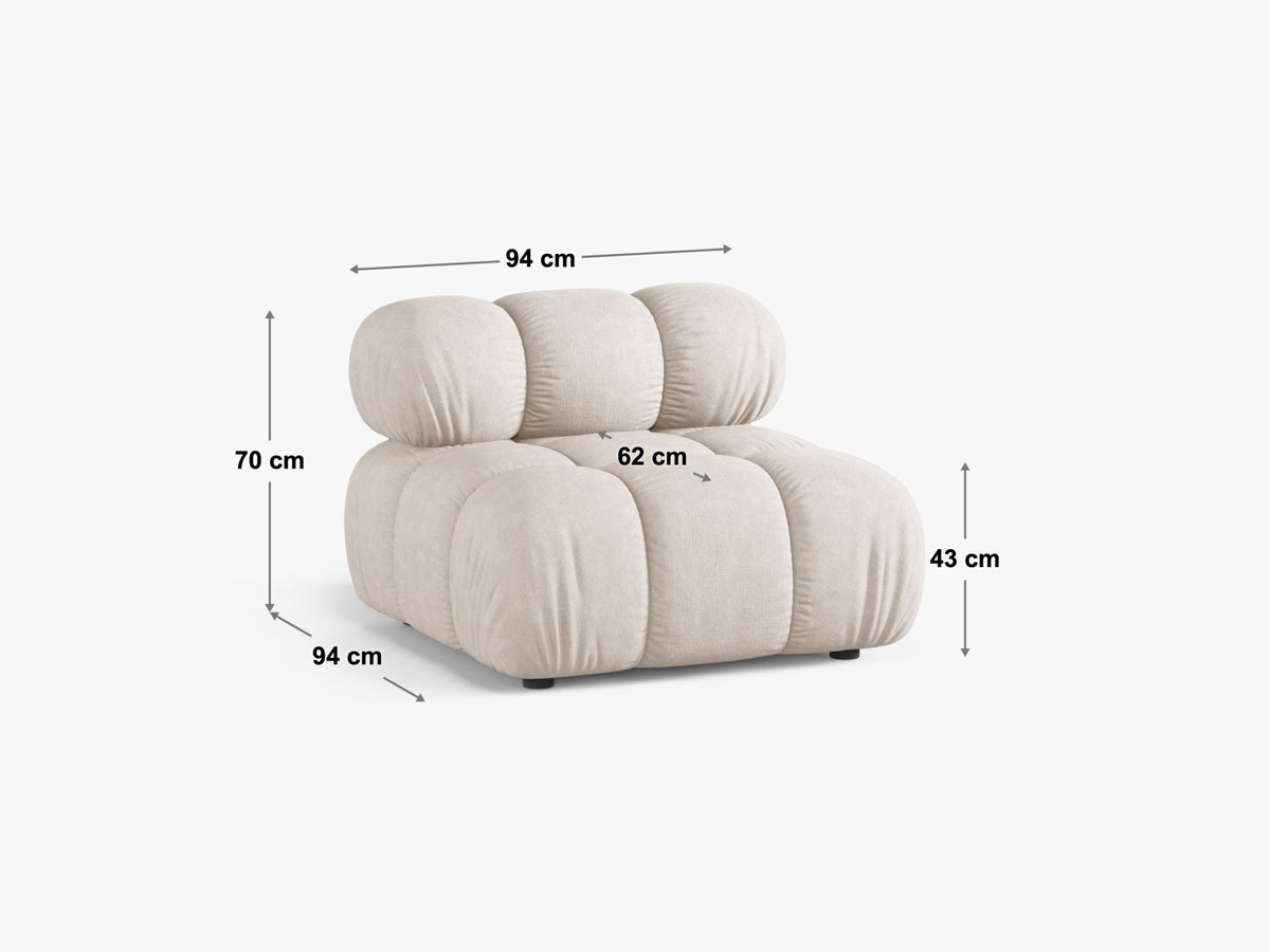 Modulo senza Braccioli Bellis, 1 Posto, 94x94x70