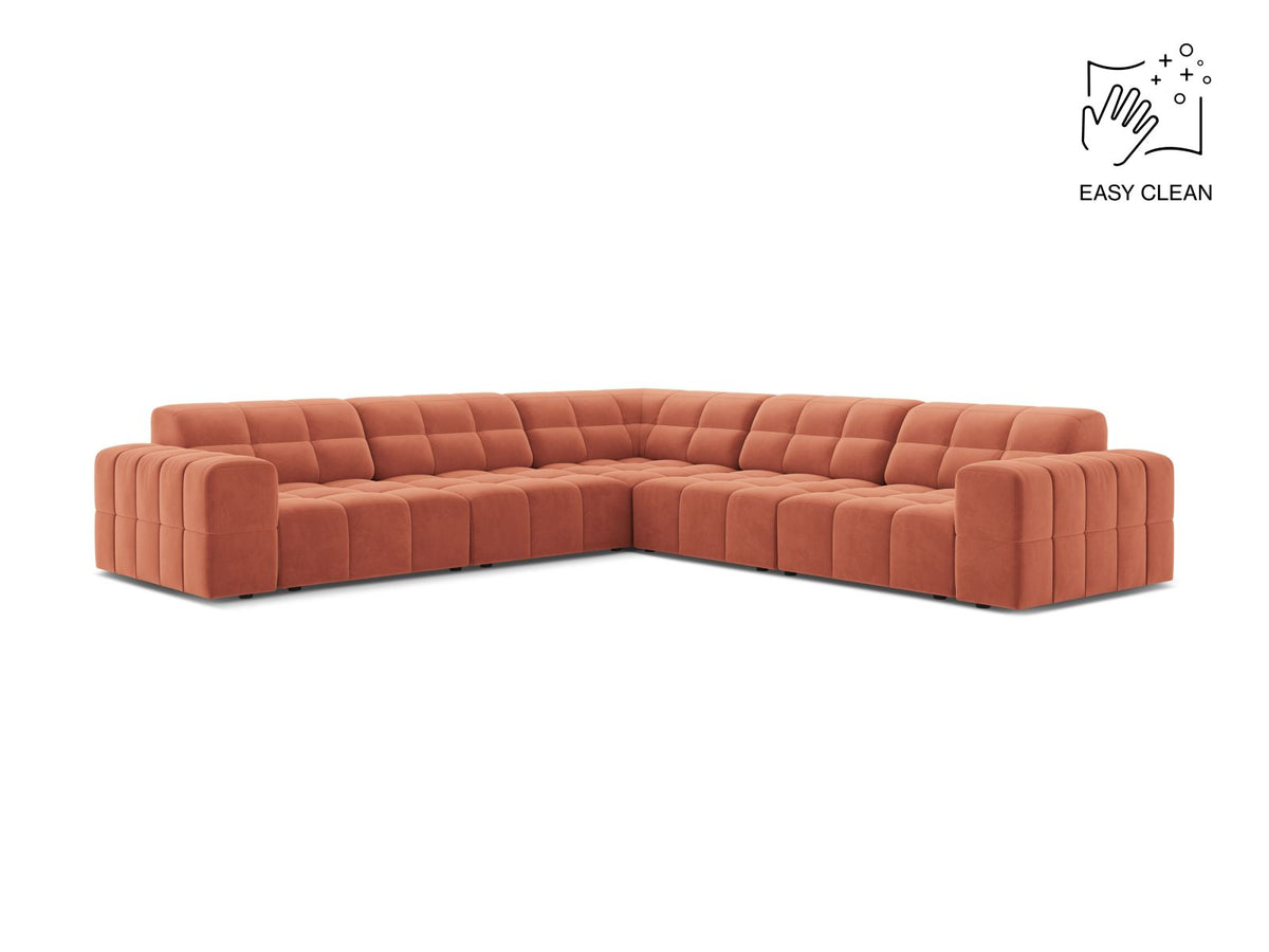 Divano Angolare Simmetrico Jennifer, 7 Posti, 285x285x78
