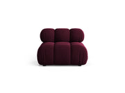 Modulo senza Braccioli in Velluto, "Bellis", 1 Posto, 94x94x70 - Borgogna