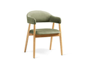 Sedia in Velluto, "Adra", 1 Posto, 56x59x77 - Verde