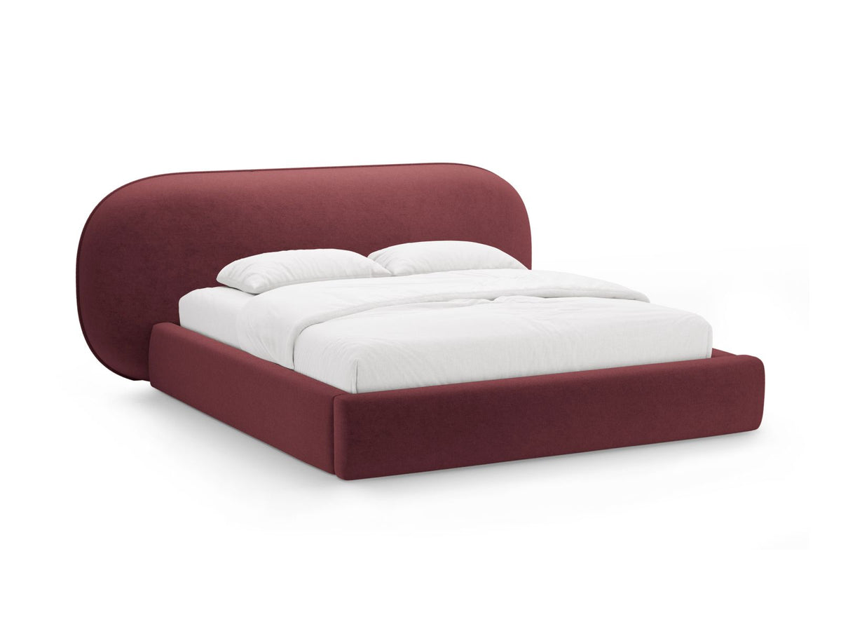 Letto con Contenitore e Testata, "Ovalo", 234x270x96 - Ciliegio