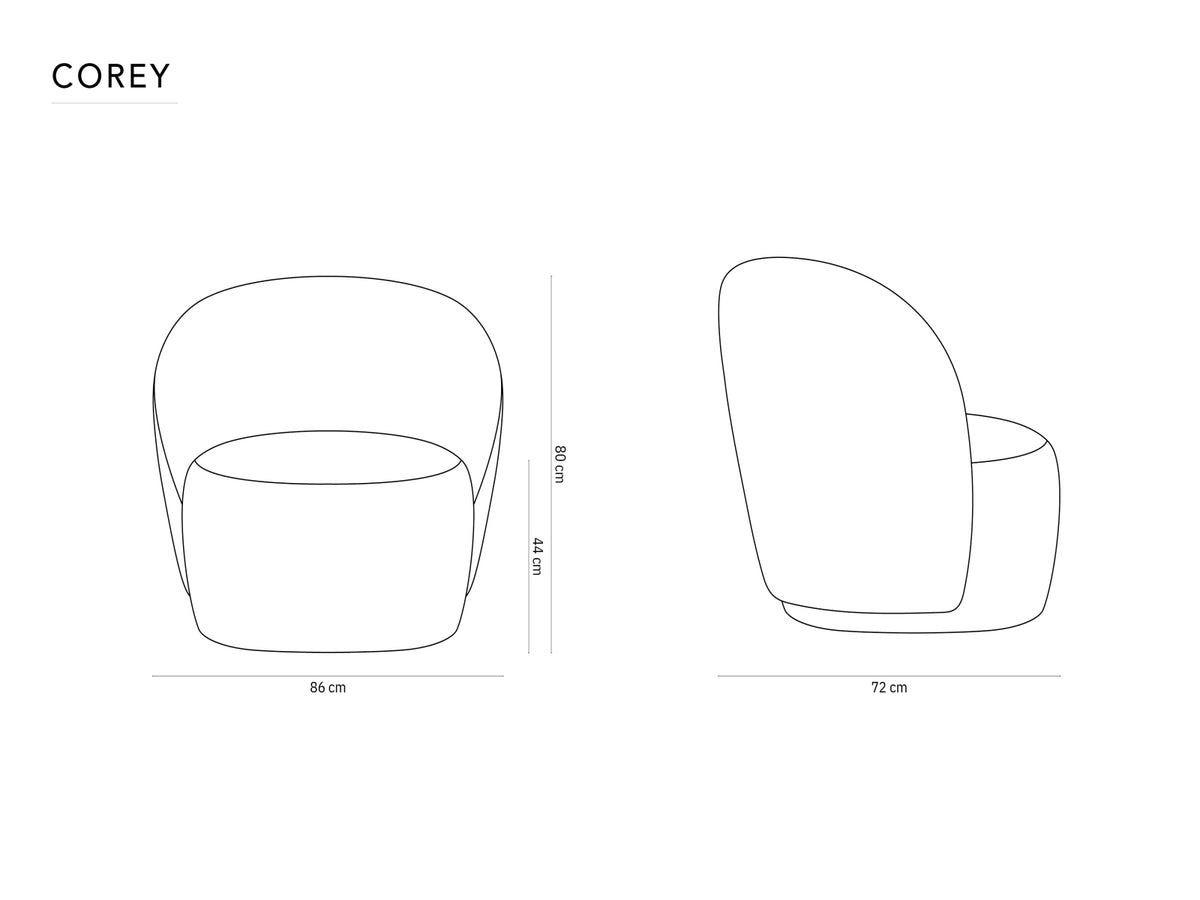Poltrona Corey, 1 Posto, 72x86x80