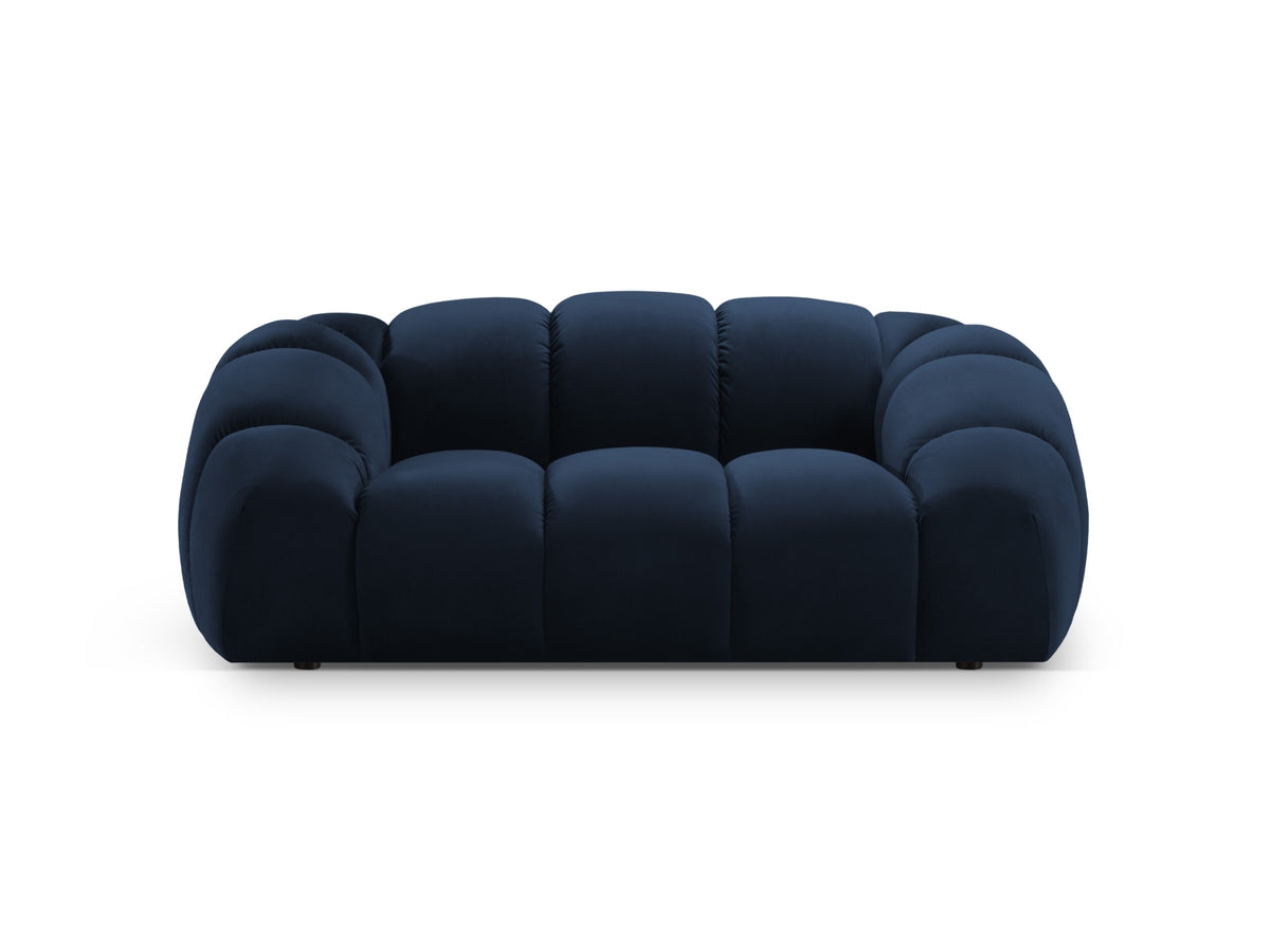 Divano in Velluto, "Diana", 2 Posti, 214x114x72 - Blu Royal