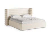 Letto con Contenitore e Testata, "Mount", 228x196x120 - Avorio