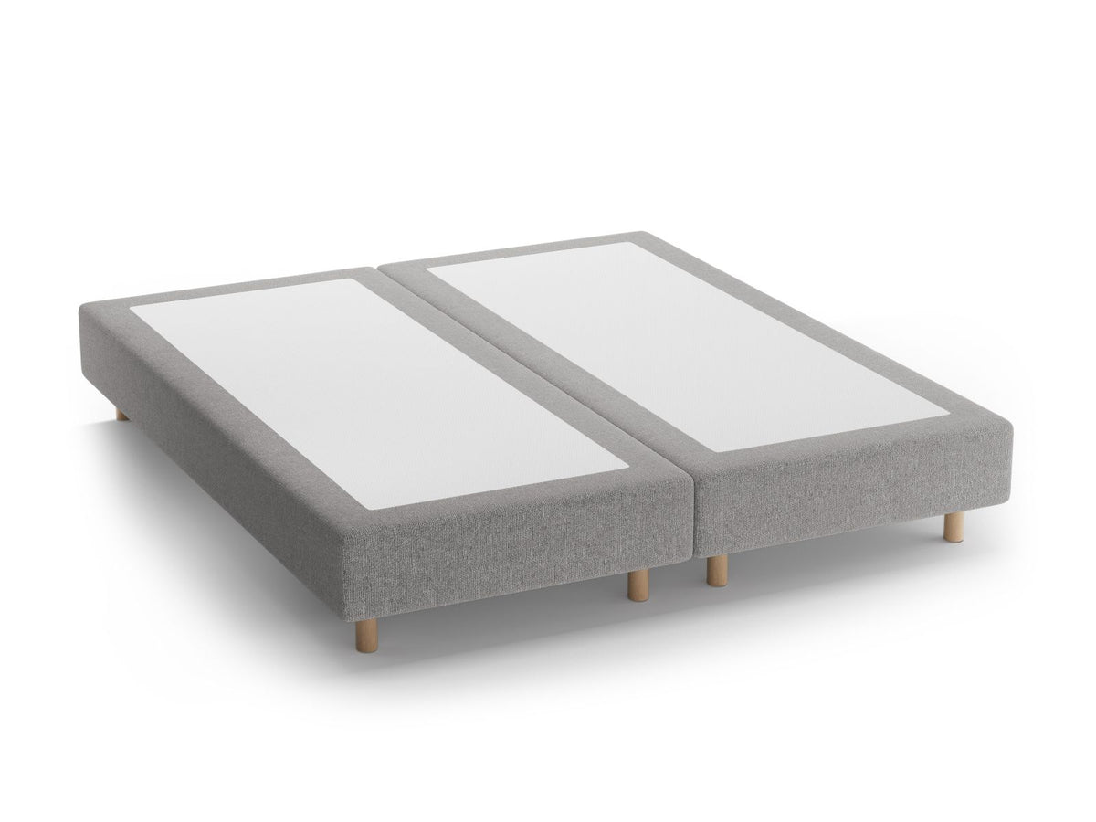 Base Letto Whale Gambe legno di faggio naturale - Grigio Chiaro 200x200