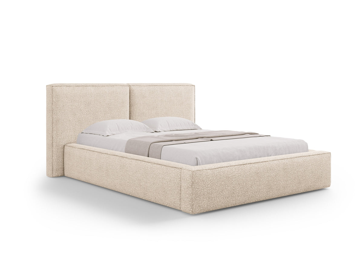 Letto Contenitore con Testata Doppia Jodie - Beige 200x200