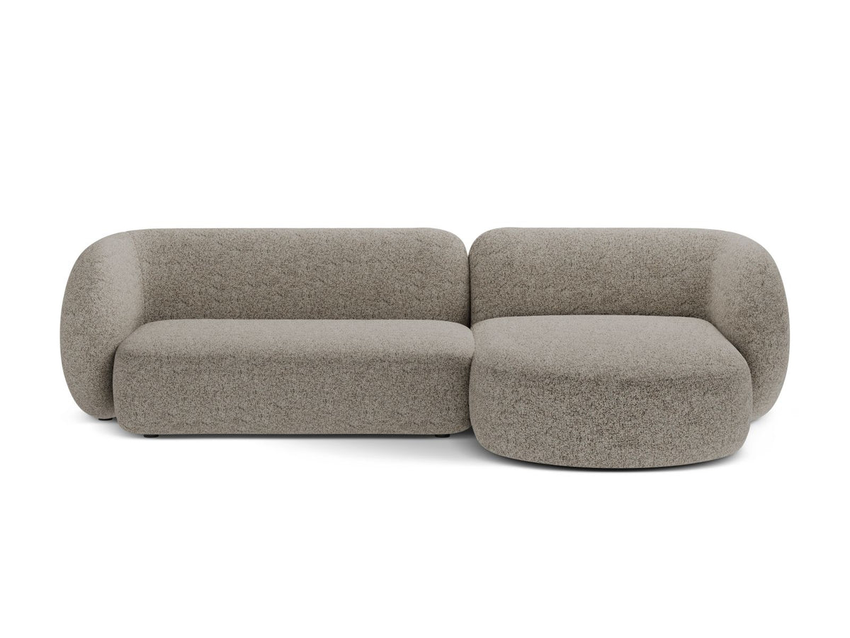 Divano Angolare Modulare Destro, "Kate", 3 Posti, 285x176x76 - Beige Melange