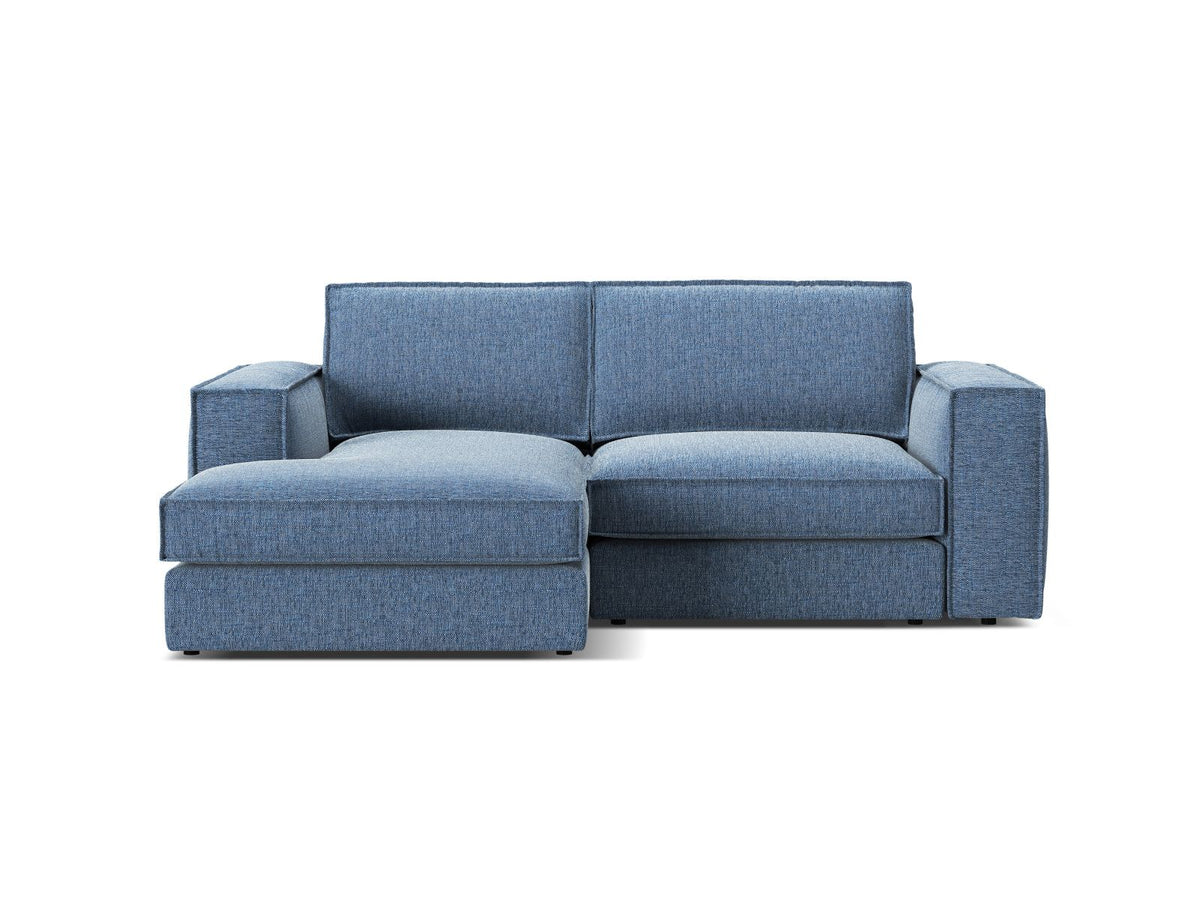 Divano Angolare Modulare Sinistro, "Pola", 2 Posti, 226x158x88 - Blu Scuro