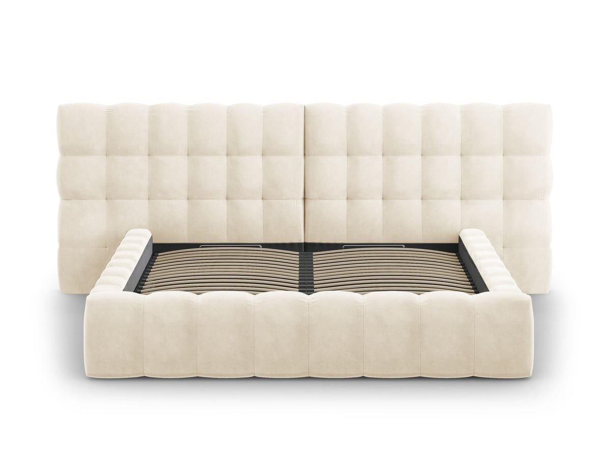 Letto contenitore con testiera doppia, "Mamaia", 230x300x100
