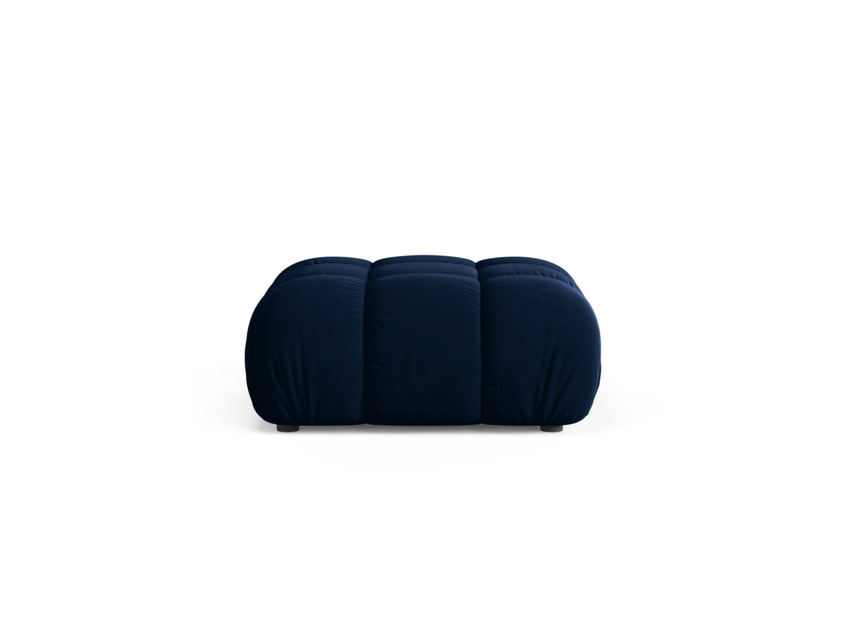 Pouf in Velluto, "Bellis", 1 Posto, 94x94x43 - Blu Royal