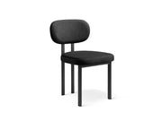 Sedia in Velluto, "Sam", 1 Posto, 51x52x82 - Nero