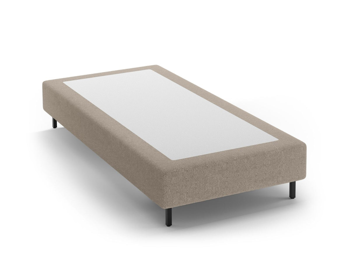 Base Letto Whale Gambe metallo nero - Beige Scuro 90x200