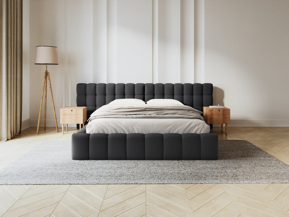 Letto contenitore con testiera doppia, "Mamaia", 230x250x100