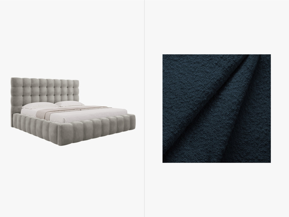 Letto Contenitore con Testata Mamaia - Blu Scuro 180x200