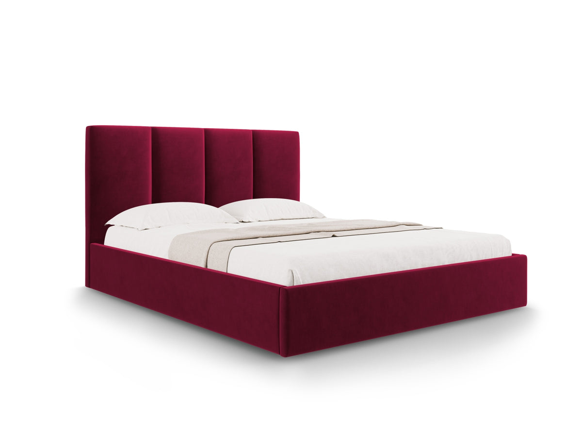 Letto Contenitore con Testata Pyla - Rosso Scuro 180x200