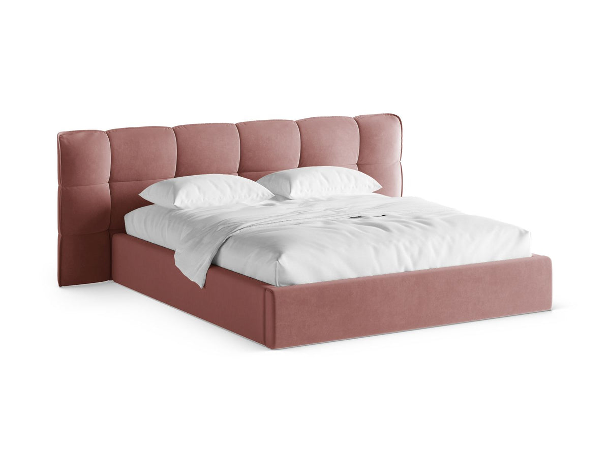 Letto Contenitore con Testata Eric Gambe plastica nera - Rosa Fenicottero 200x200