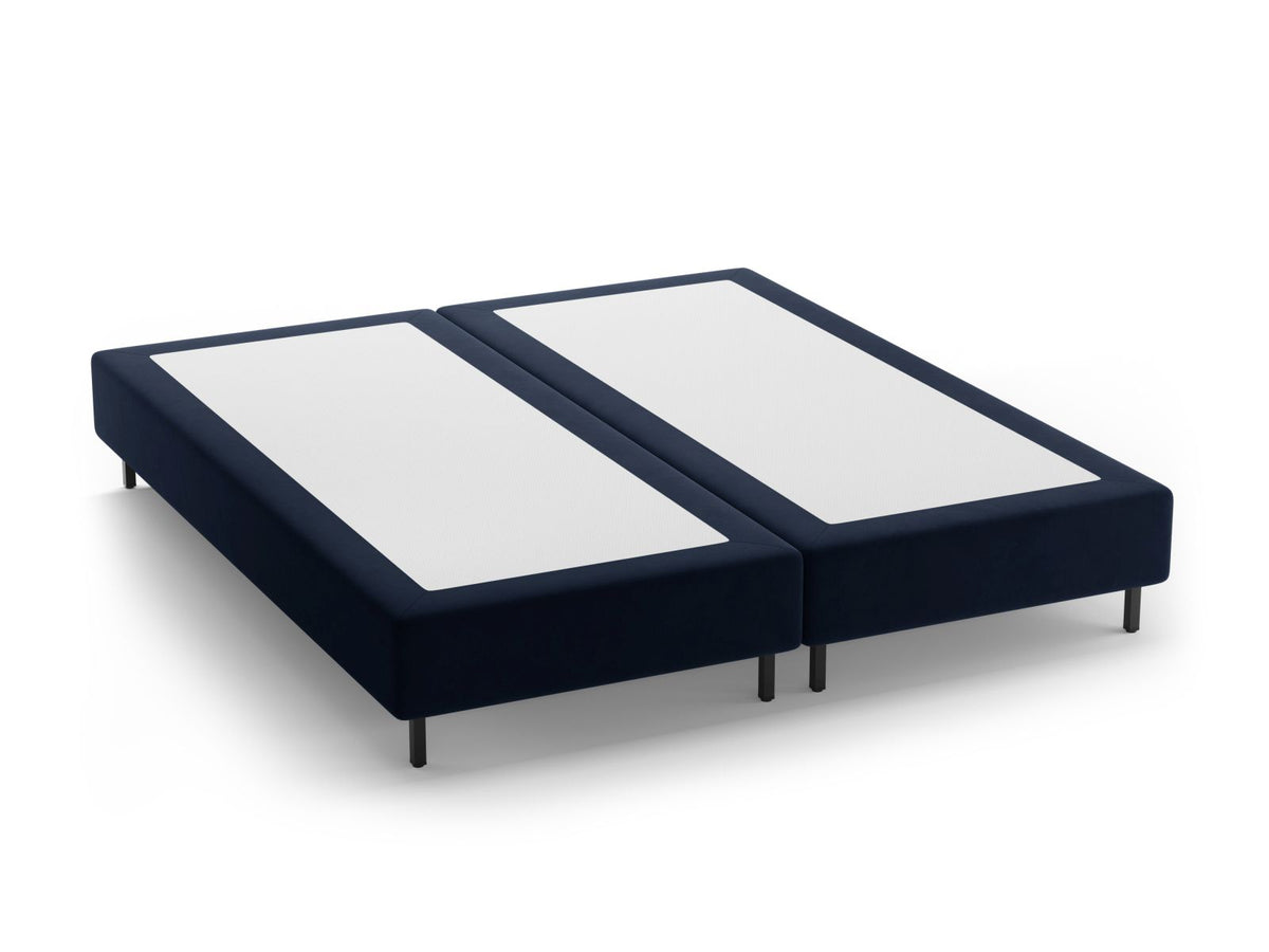Base Letto Whale Gambe metallo nero - Blu Scuro 180x200