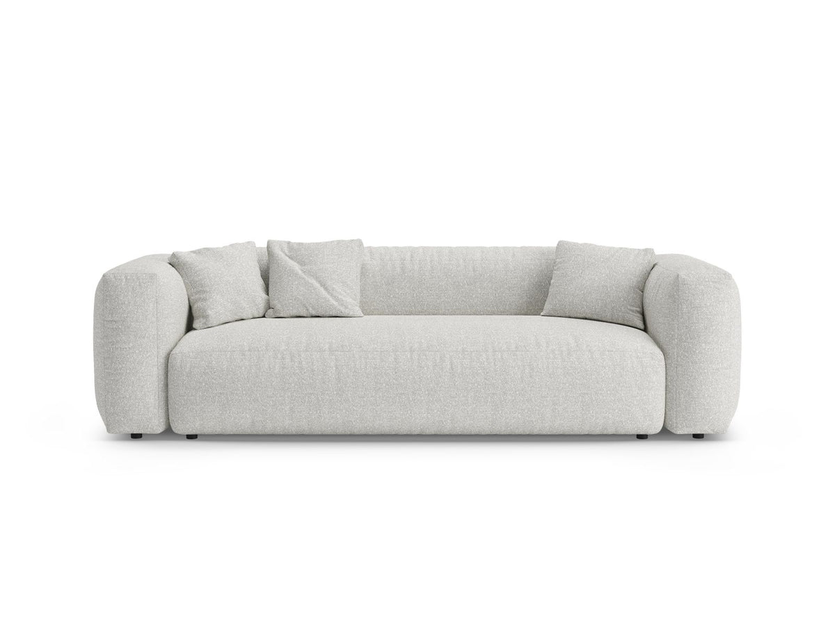 Divano con Funzione Letto, "Martina", 3 Posti, 264x106x75 - Grigio Beige Melange