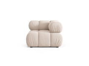 Modulo Angolare in Velluto, "Bellis", 1 Posto, 94x94x70 - Beige Chiaro