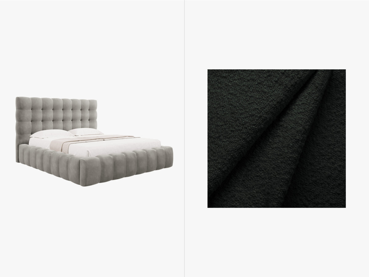 Letto Contenitore con Testata Mamaia - Nero 160x200